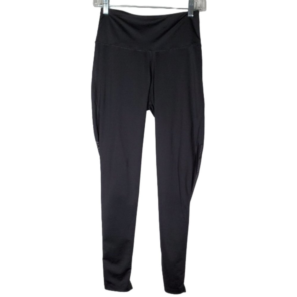 Varley Kingman black leggings mesh back Gym Workout Athletic Athleisure Medium